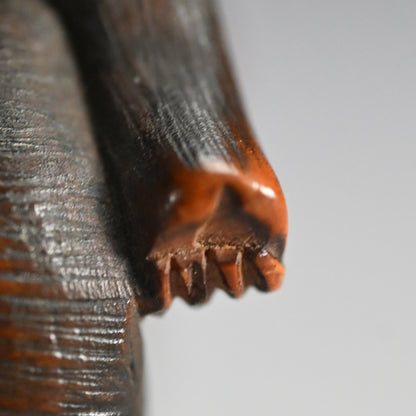 Carved Wooden Monkey Troop Stand for Crystal Ball