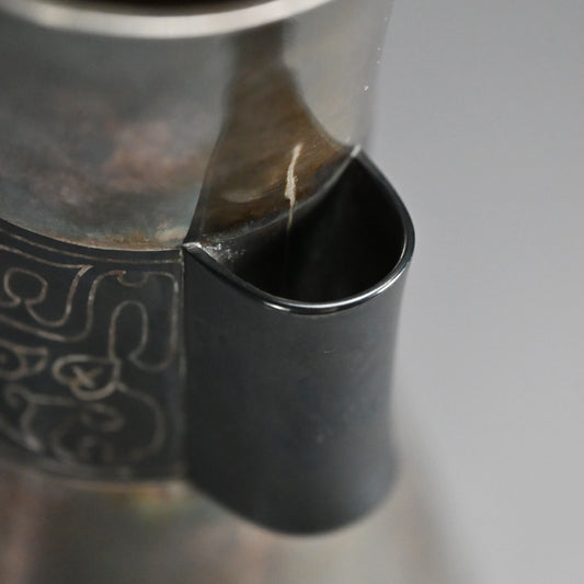 Stunning Antique Classical Japanese Solid Silver Vase