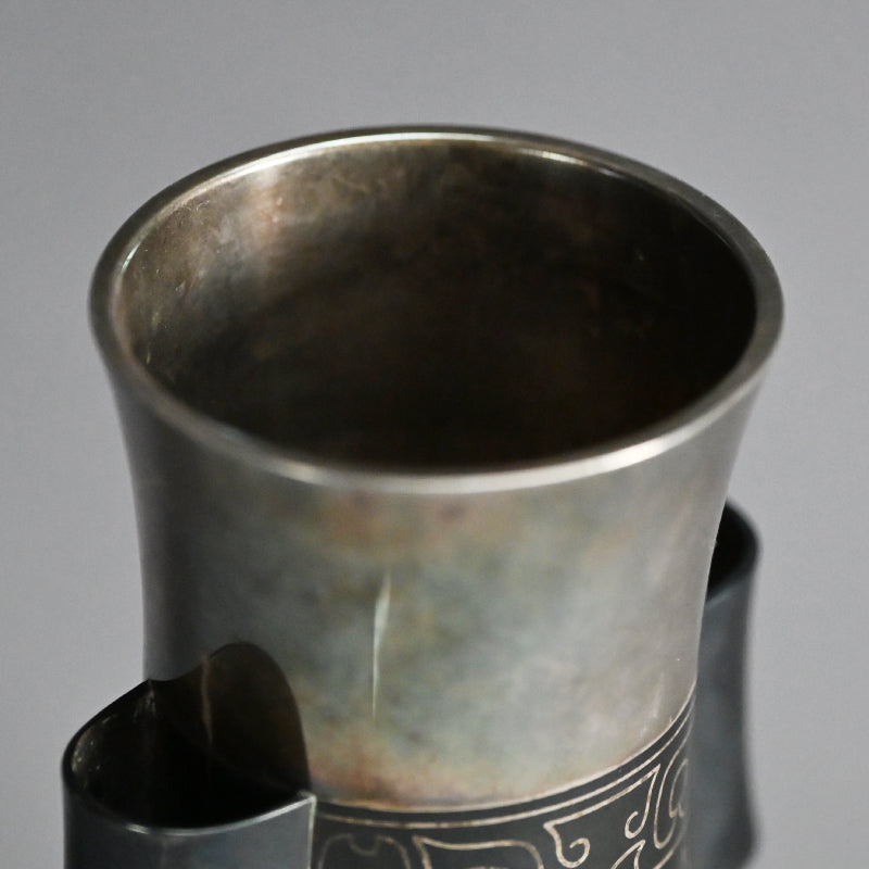Stunning Antique Classical Japanese Solid Silver Vase