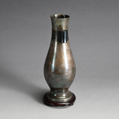 Stunning Antique Classical Japanese Solid Silver Vase