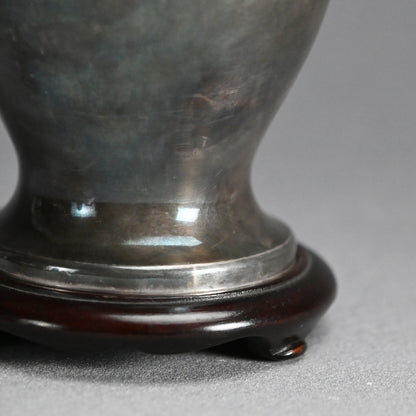 Stunning Antique Classical Japanese Solid Silver Vase