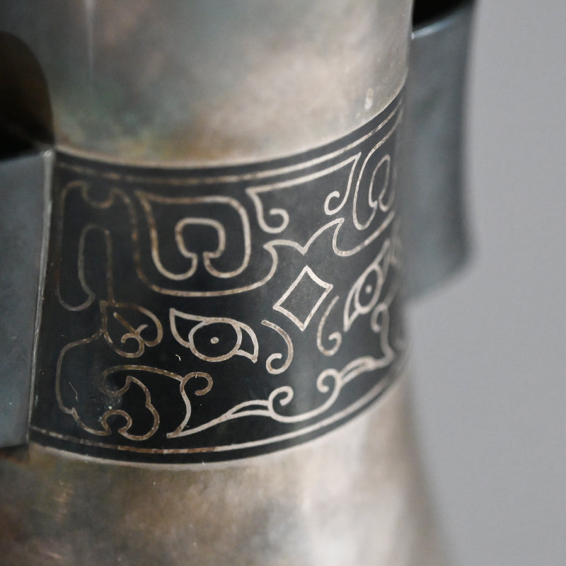 Stunning Antique Classical Japanese Solid Silver Vase