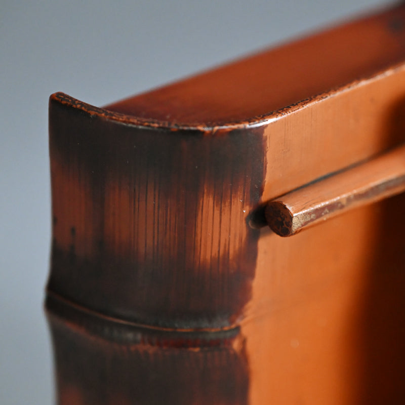 Elegant Small Lacquered Bamboo Futamono Box
