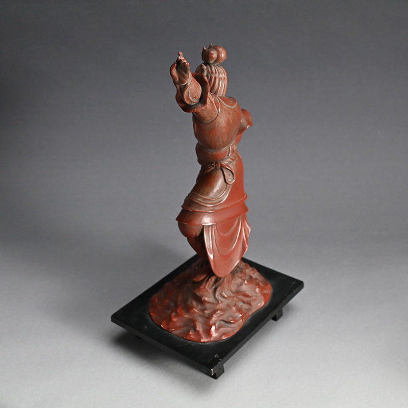 Basara Okimono Buddhist Sculpture ー市川 鉄琅 "伐折羅 大将像"