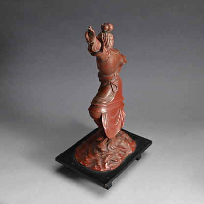 Basara Okimono Buddhist Sculpture ー市川 鉄琅 "伐折羅 大将像"