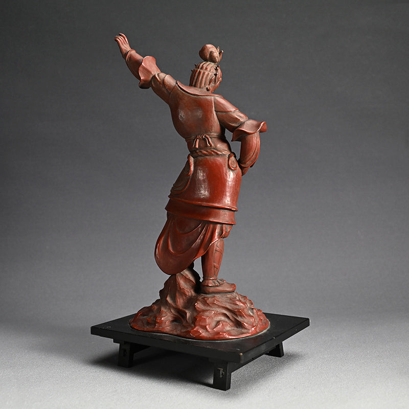 Basara Okimono Buddhist Sculpture ー市川 鉄琅 "伐折羅 大将像"