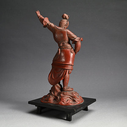 Basara Okimono Buddhist Sculpture ー市川 鉄琅 "伐折羅 大将像"