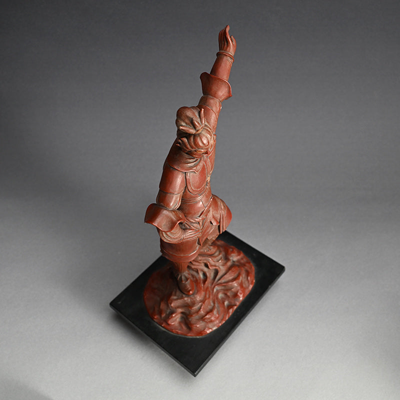 Basara Okimono Buddhist Sculpture ー市川 鉄琅 "伐折羅 大将像"