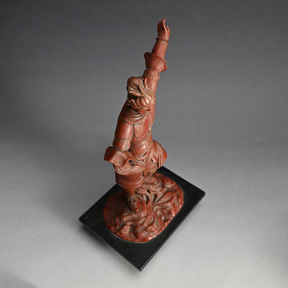 Basara Okimono Buddhist Sculpture ー市川 鉄琅 "伐折羅 大将像"