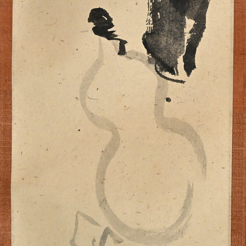 Gourd & Traveling Staff, Zenga Tea Room Scroll