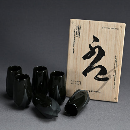 Contemporary Porcelain 6 pc. Cup Set ー松村 淳 “cup (-tss)”