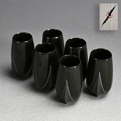 Contemporary Porcelain 6 pc. Cup Set ー松村 淳 “cup (-tss)”
