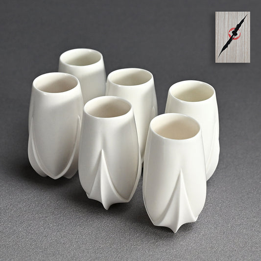 Contemporary Porcelain 6 pc. Cup Set ー松村 淳 “cup tss”