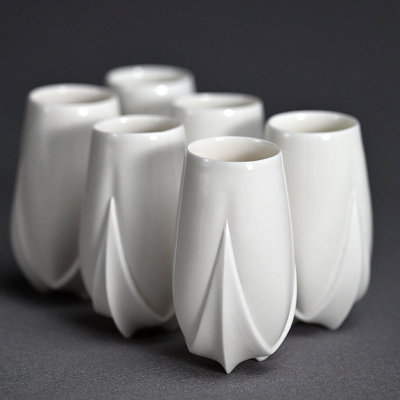Contemporary Porcelain 6 pc. Cup Set ー松村 淳 “cup tss”