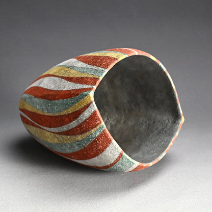 Unusually Colorful Vase ー加古 勝己 “彩陶”