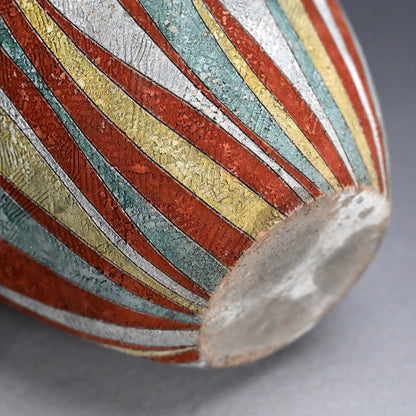 Unusually Colorful Vase ー加古 勝己 “彩陶”