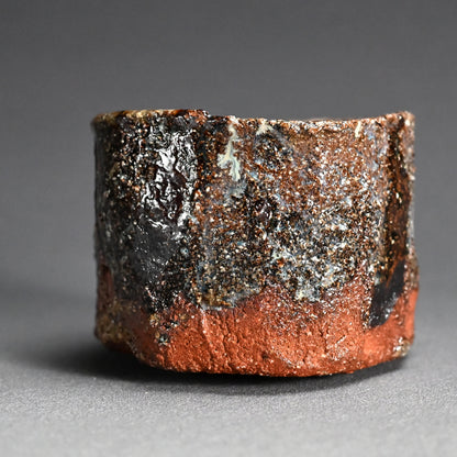 Dramatic Ash Glazed Chawn Tea Bowl ー加古 勝己 “灰釉縞茶碗”