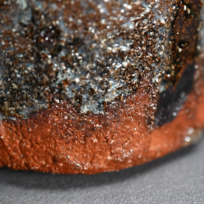 Dramatic Ash Glazed Chawn Tea Bowl ー加古 勝己 “灰釉縞茶碗”