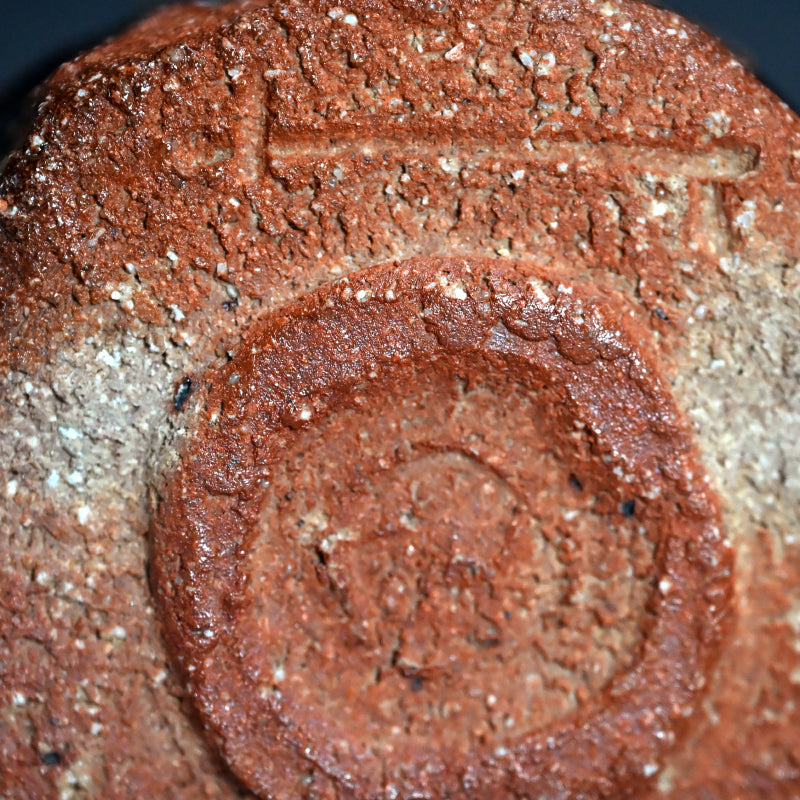 Dramatic Ash Glazed Chawn Tea Bowl ー加古 勝己 “灰釉縞茶碗”