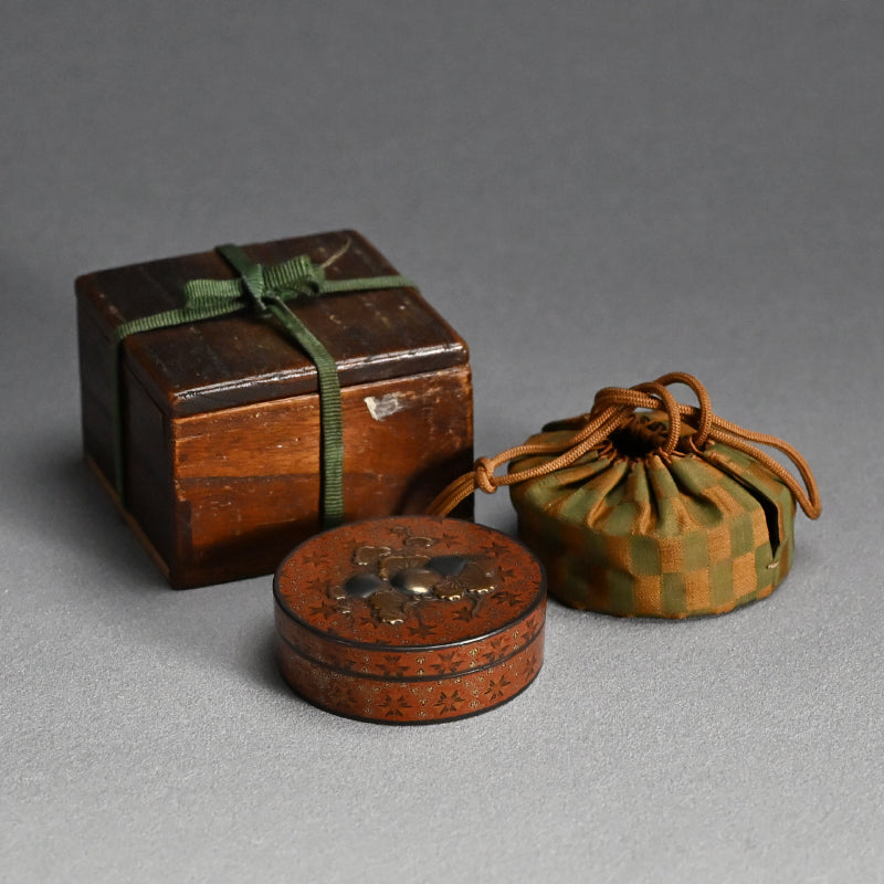 Antique Japanese Lacquer Kogo Incense Case