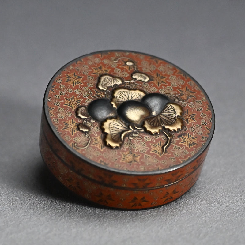 Antique Japanese Lacquer Kogo Incense Case