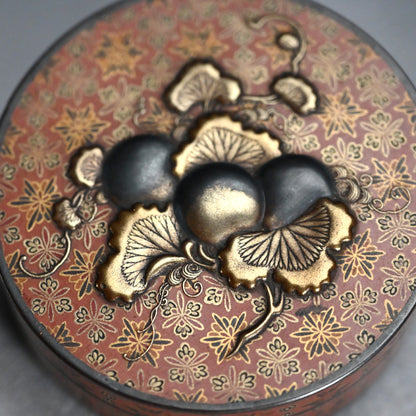 Antique Japanese Lacquer Kogo Incense Case