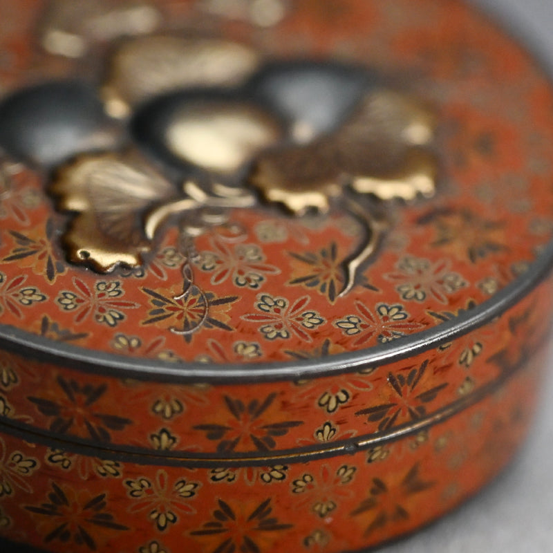 Antique Japanese Lacquer Kogo Incense Case