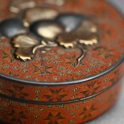 Antique Japanese Lacquer Kogo Incense Case