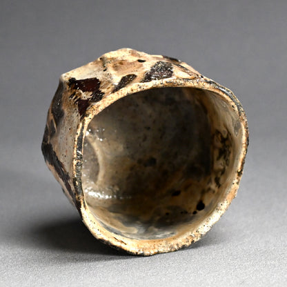 Kohiki Chawan Tea Bowl ー加古 勝己 “灰粉引鉄刷毛茶碗”