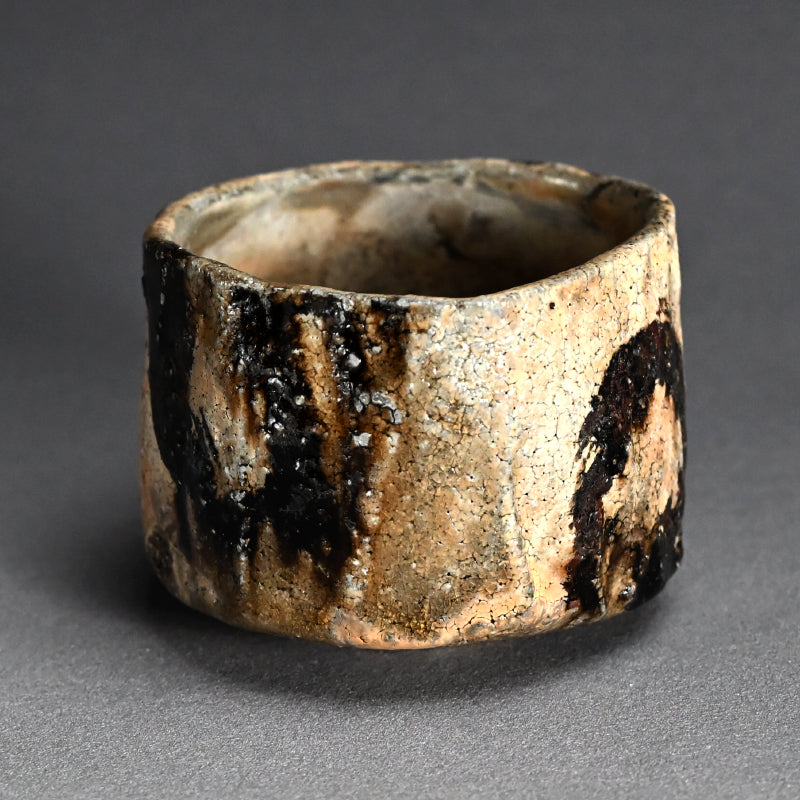 Fabulous Rugged Chawan Tea Bowl ー加古 勝己 “灰粉引丸紋茶碗”