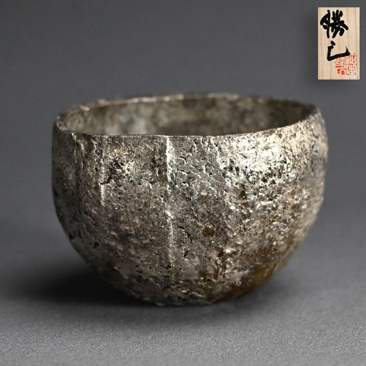Silver Glazed Chawan Tea Bowl ー加古 勝己 “銀彩茶碗”