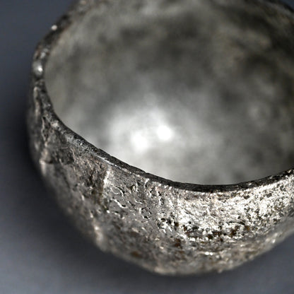 Silver Glazed Chawan Tea Bowl ー加古 勝己 “銀彩茶碗”