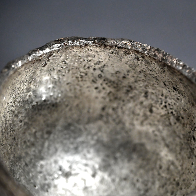 Silver Glazed Chawan Tea Bowl ー加古 勝己 “銀彩茶碗”