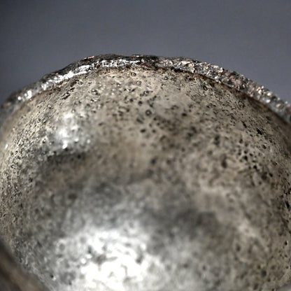 Silver Glazed Chawan Tea Bowl ー加古 勝己 “銀彩茶碗”