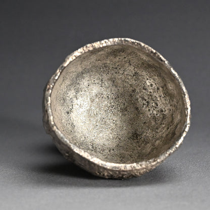 Silver Glazed Chawan Tea Bowl ー加古 勝己 “銀彩茶碗”