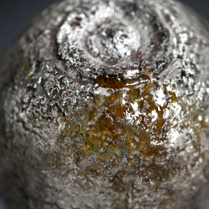 Silver Glazed Chawan Tea Bowl ー加古 勝己 “銀彩茶碗”