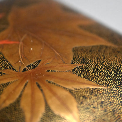 Luscious Antique Japanese Gold Lacquered Box & Tray
