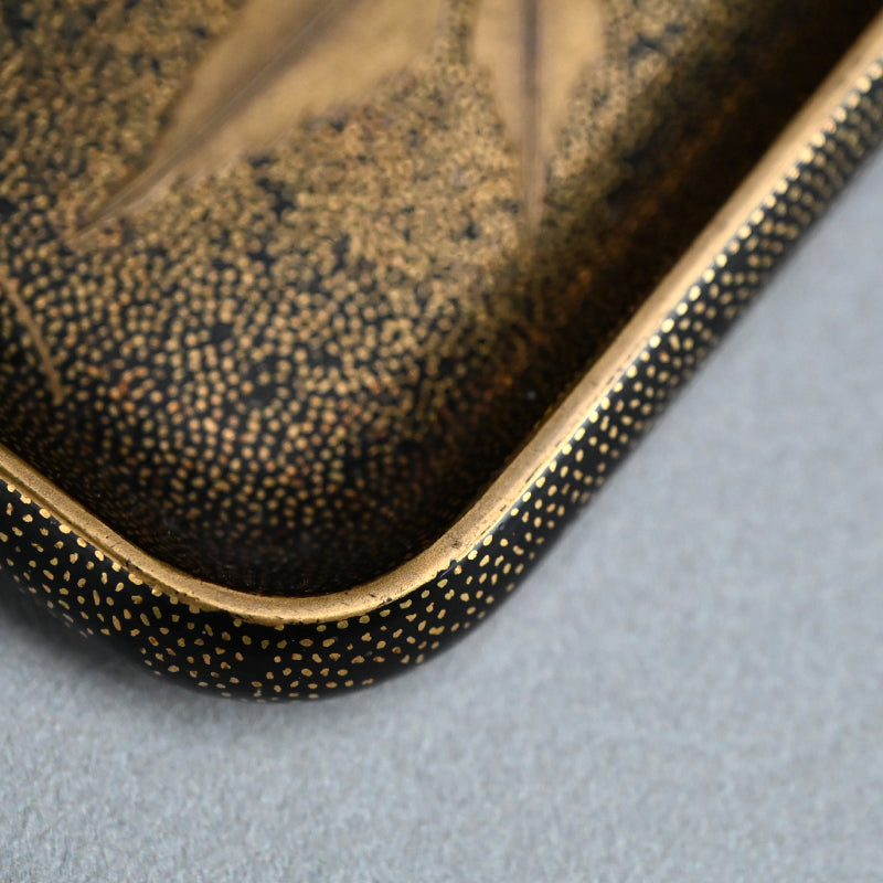 Luscious Antique Japanese Gold Lacquered Box & Tray