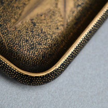 Luscious Antique Japanese Gold Lacquered Box & Tray