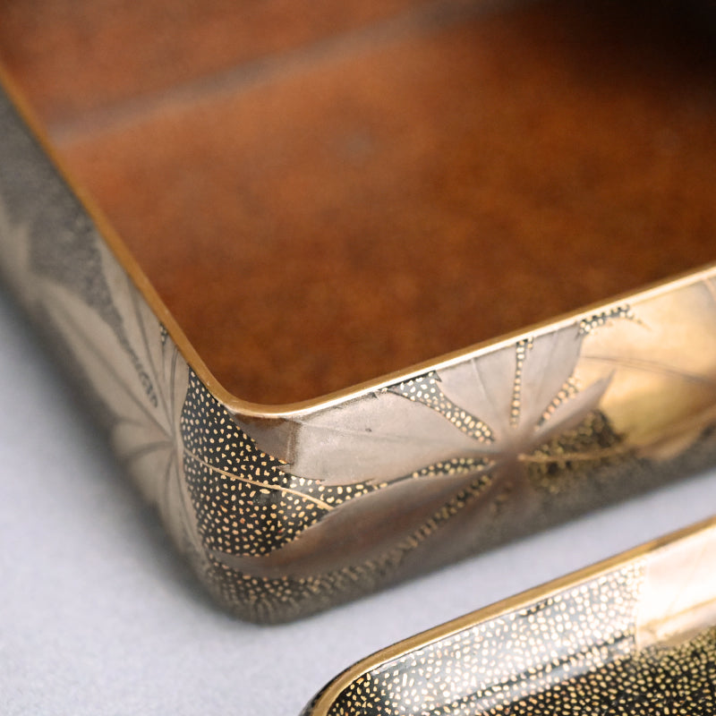 Luscious Antique Japanese Gold Lacquered Box & Tray