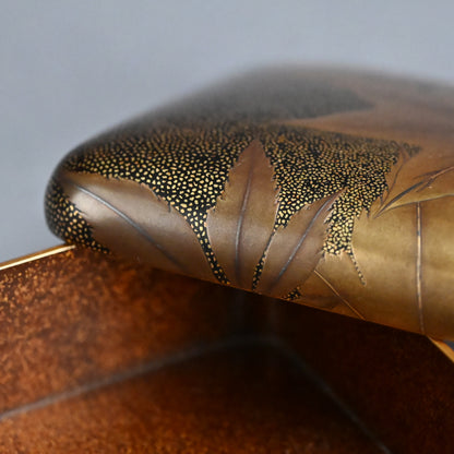 Luscious Antique Japanese Gold Lacquered Box & Tray