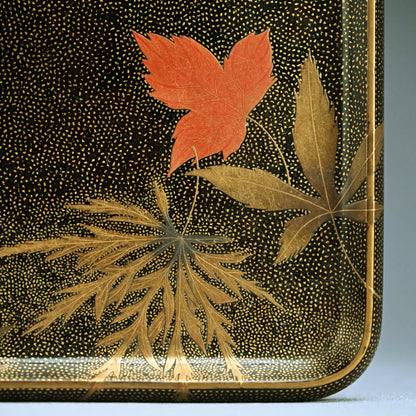 Luscious Antique Japanese Gold Lacquered Box & Tray