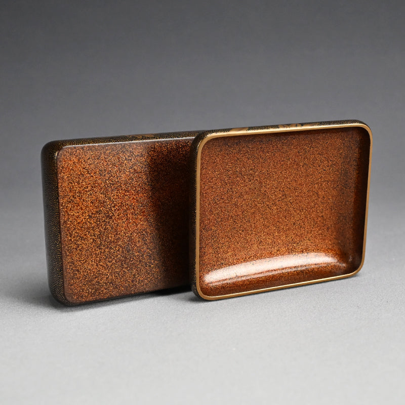 Luscious Antique Japanese Gold Lacquered Box & Tray