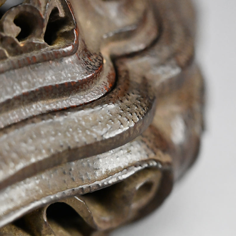 Incredible Kurinuki Carved Bamboo Koro Incense Burner