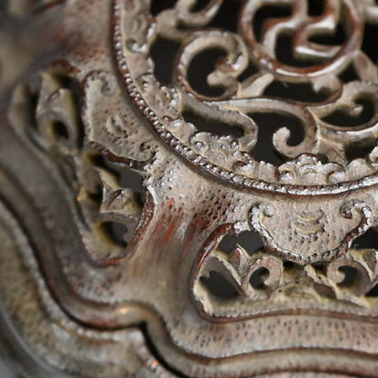 Incredible Kurinuki Carved Bamboo Koro Incense Burner
