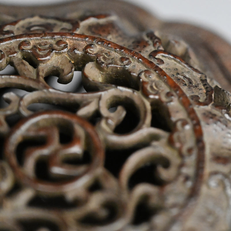 Incredible Kurinuki Carved Bamboo Koro Incense Burner