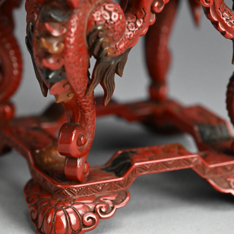 Museum Quality Meiji Carved & Lacquered Koro Incense Burner