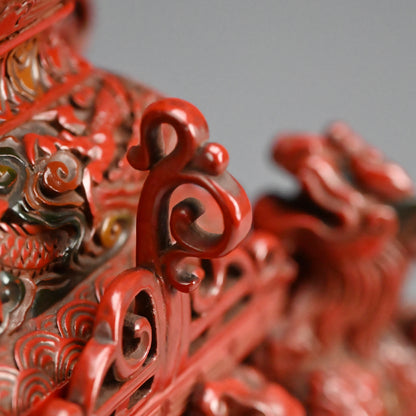 Museum Quality Meiji Carved & Lacquered Koro Incense Burner