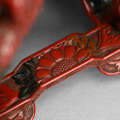 Museum Quality Meiji Carved & Lacquered Koro Incense Burner