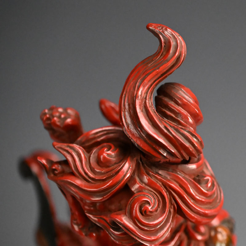 Museum Quality Meiji Carved & Lacquered Koro Incense Burner